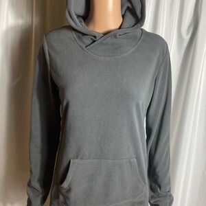 Merona Gray Fleece Hoodie Pullover Kangaroo Pocket Casual Women’s Small